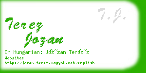 terez jozan business card